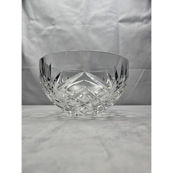 Crystal Large Display Salad Centerpiece‎ Bowl Fanned Design - Picture 1 of 16